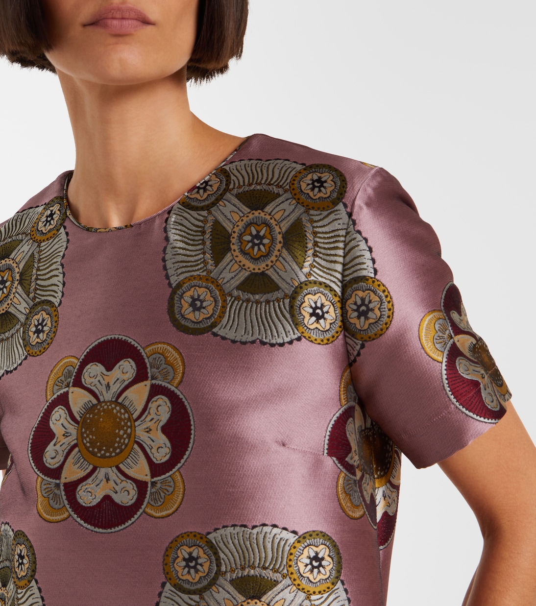 Swing satin jacquard minidress | La DoubleJ