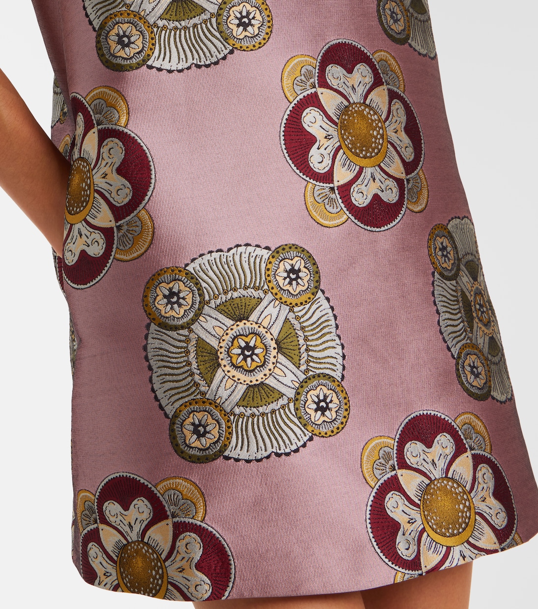 Swing satin jacquard minidress | La DoubleJ