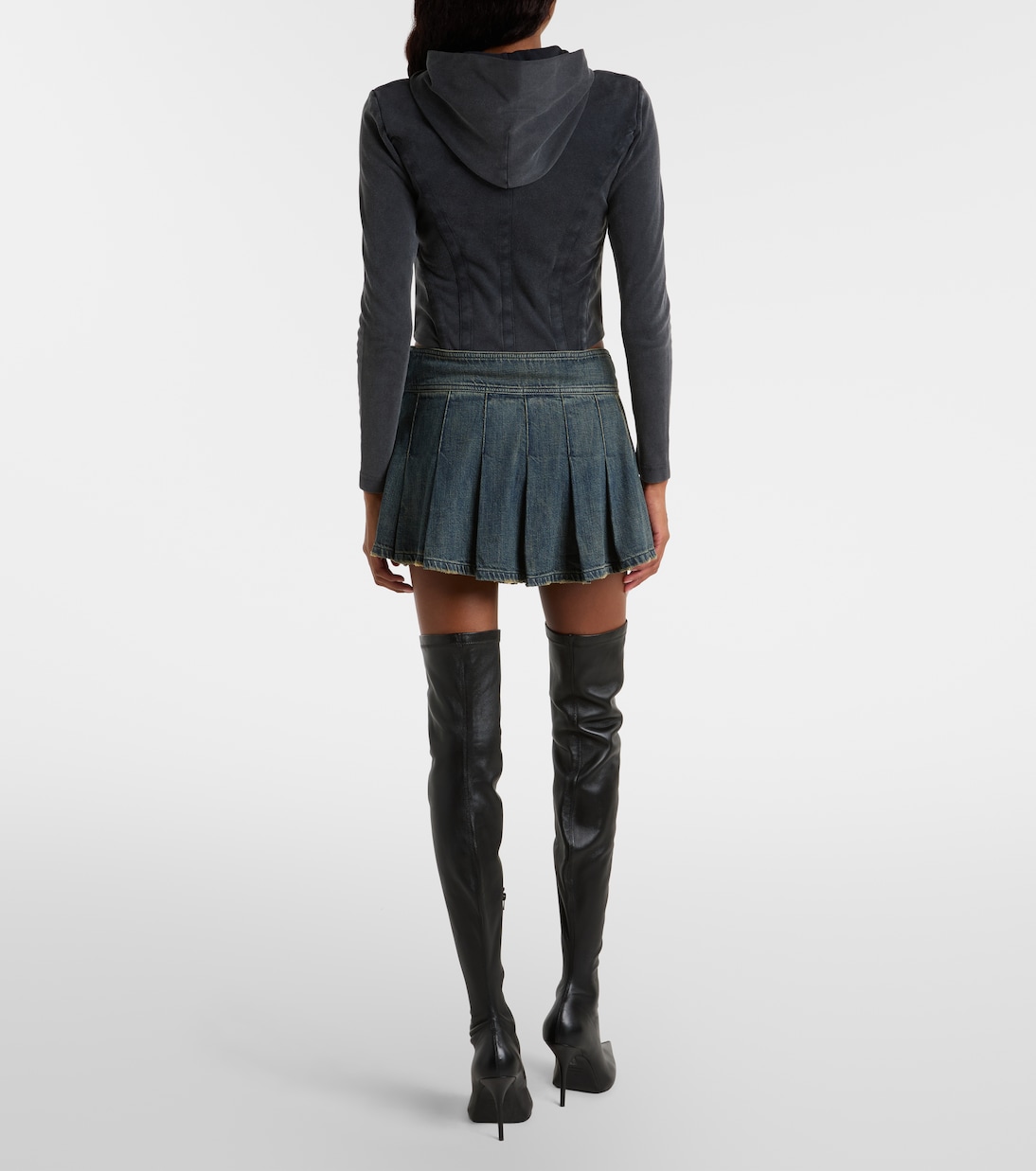 Minigonna di jeans a pieghe | Balenciaga