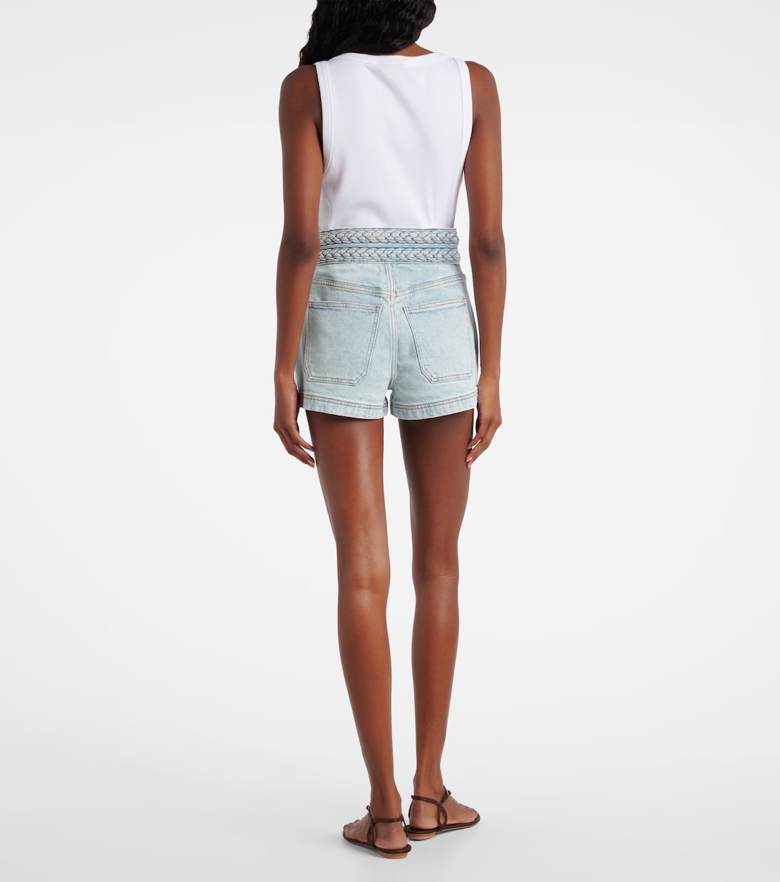 Elijah high-rise denim shorts | Veronica Beard