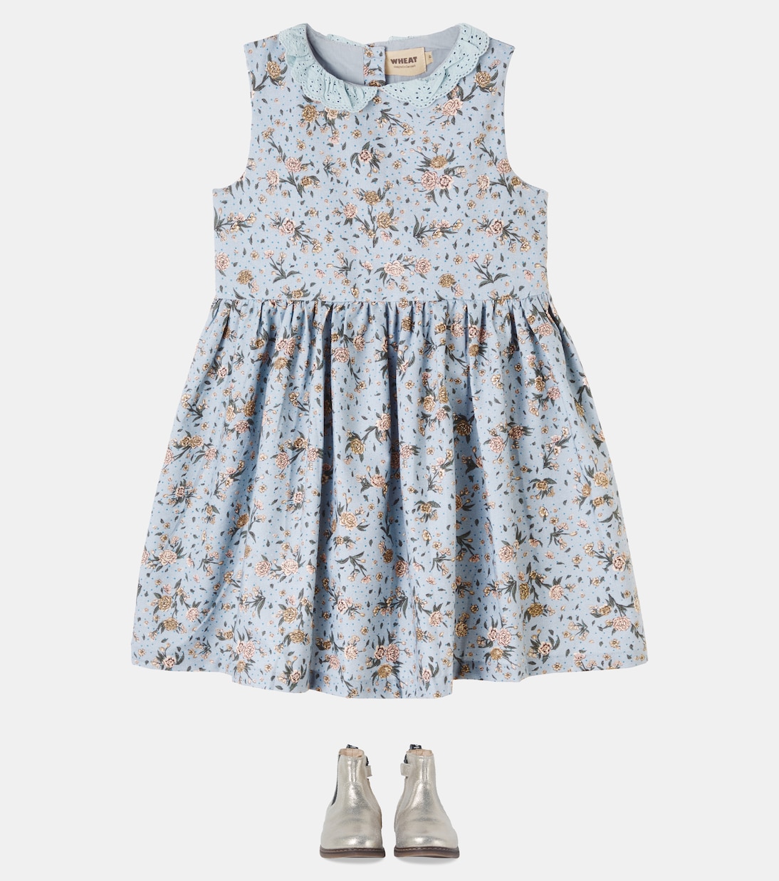 Elma floral cotton dress | Wheat