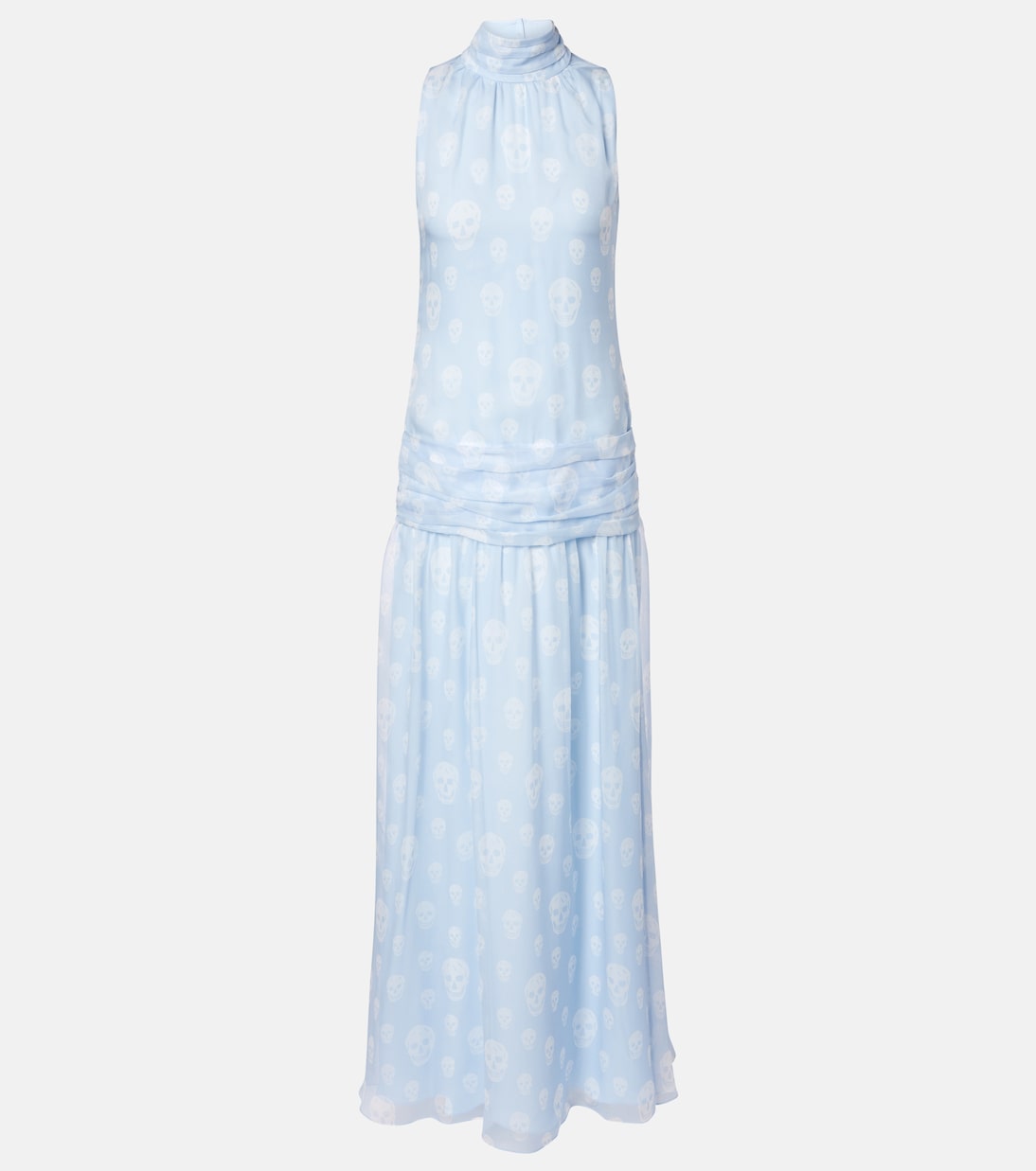 Skull silk maxi dress | McQueen