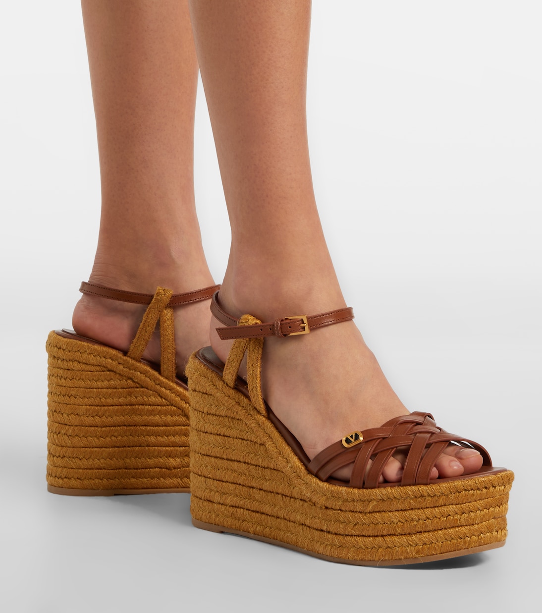 Espadrille-Sandalen Bribri 120 aus Raffiabast | Valentino Garavani