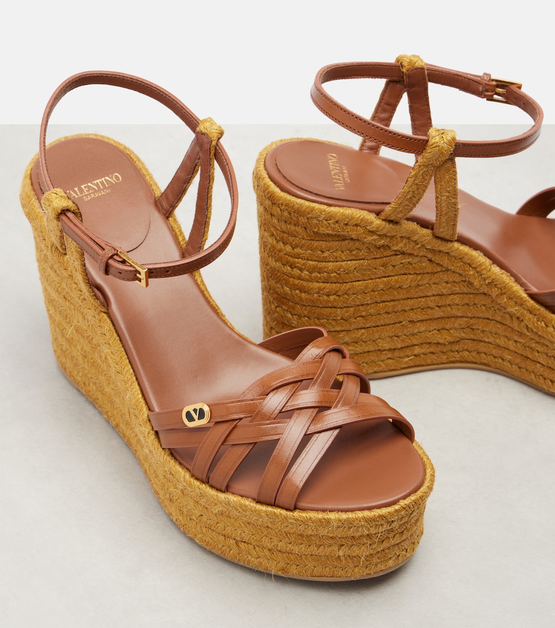 Espadrille-Sandalen Bribri 120 aus Raffiabast | Valentino Garavani