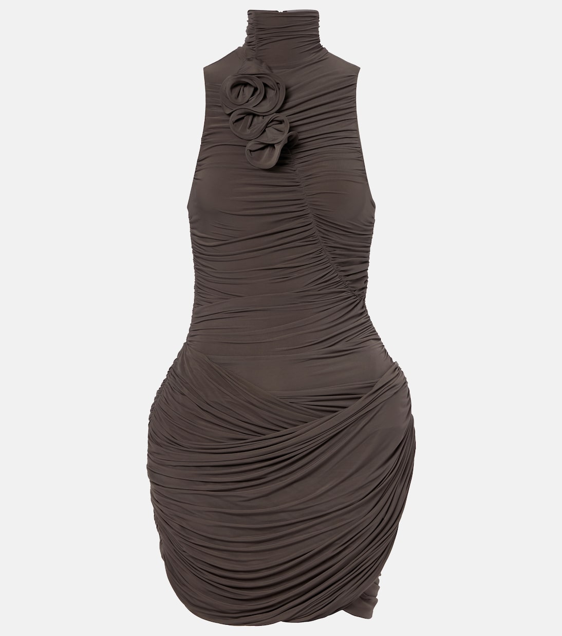 Floral-appliqué ruched minidress | Magda Butrym