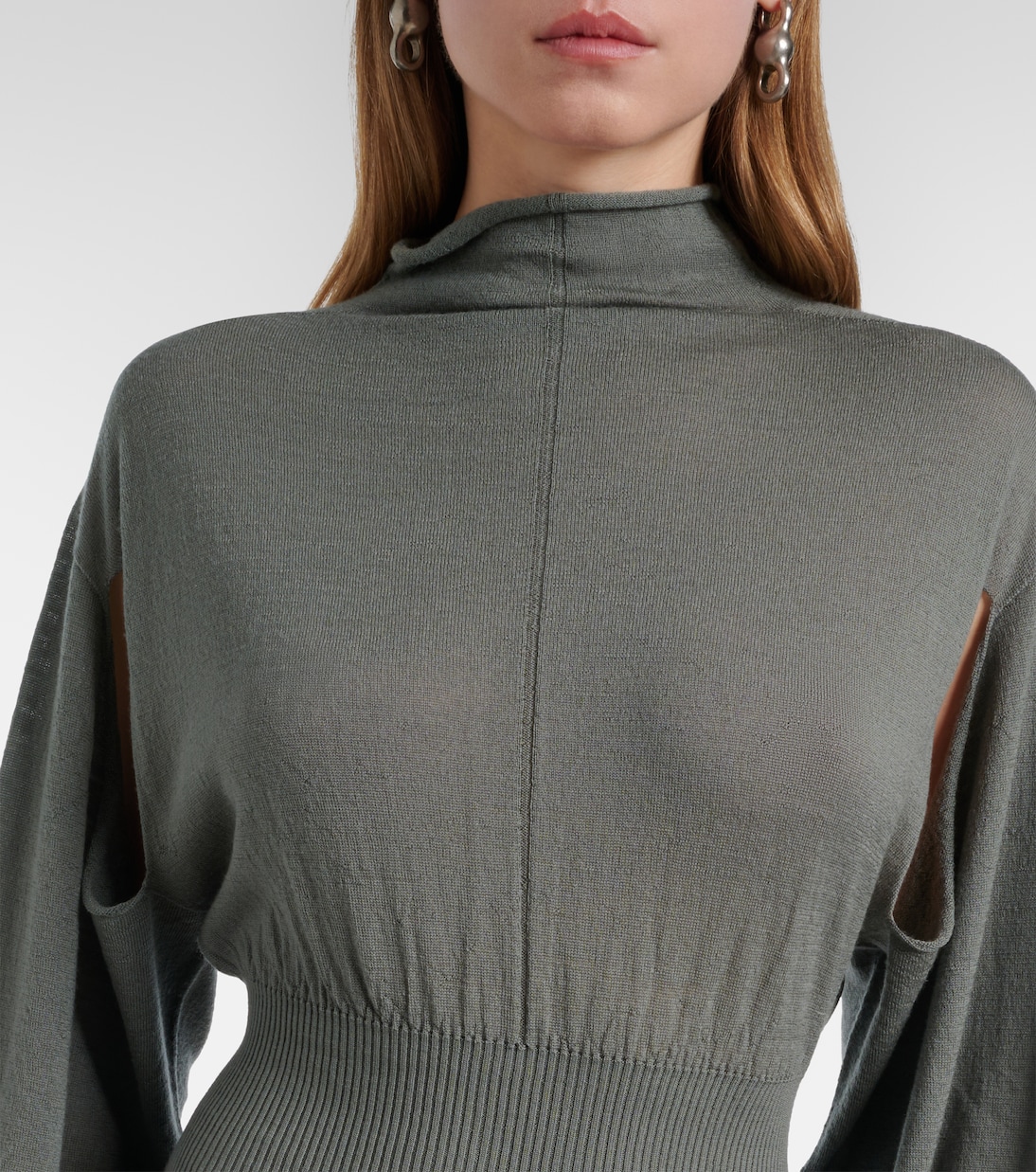 Con virgin wool maxi dress | Rick Owens