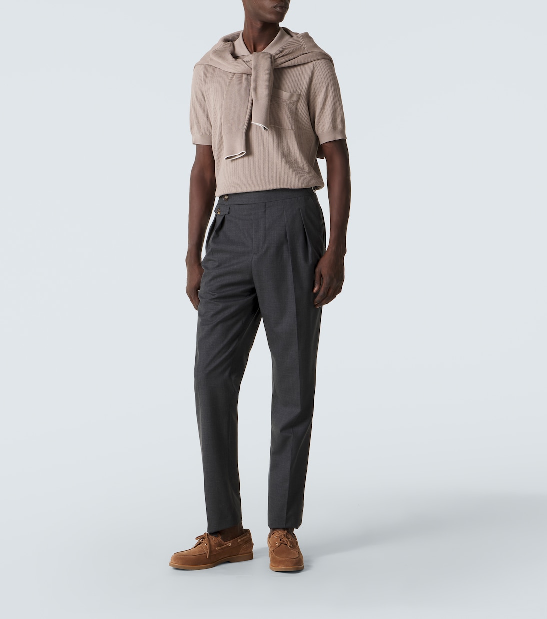 Pantalon droit en laine vierge | Brunello Cucinelli