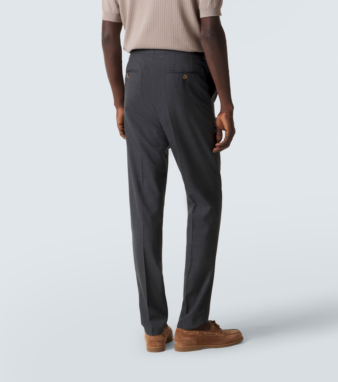 Pantalon droit en laine vierge | Brunello Cucinelli