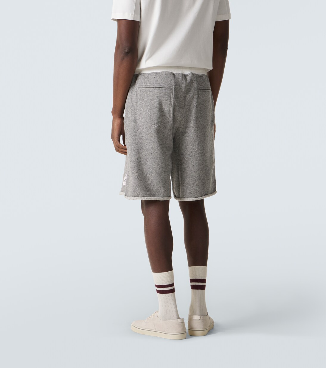 Cotton and linen jersey shorts | Brunello Cucinelli