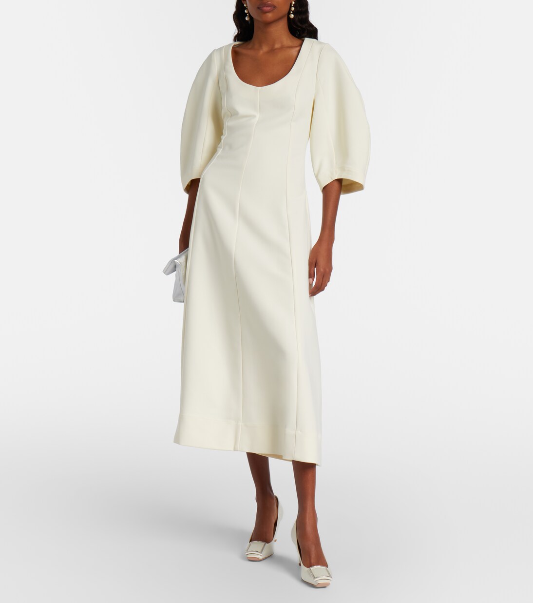 Trompette 70 embellished satin pumps  | Roger Vivier