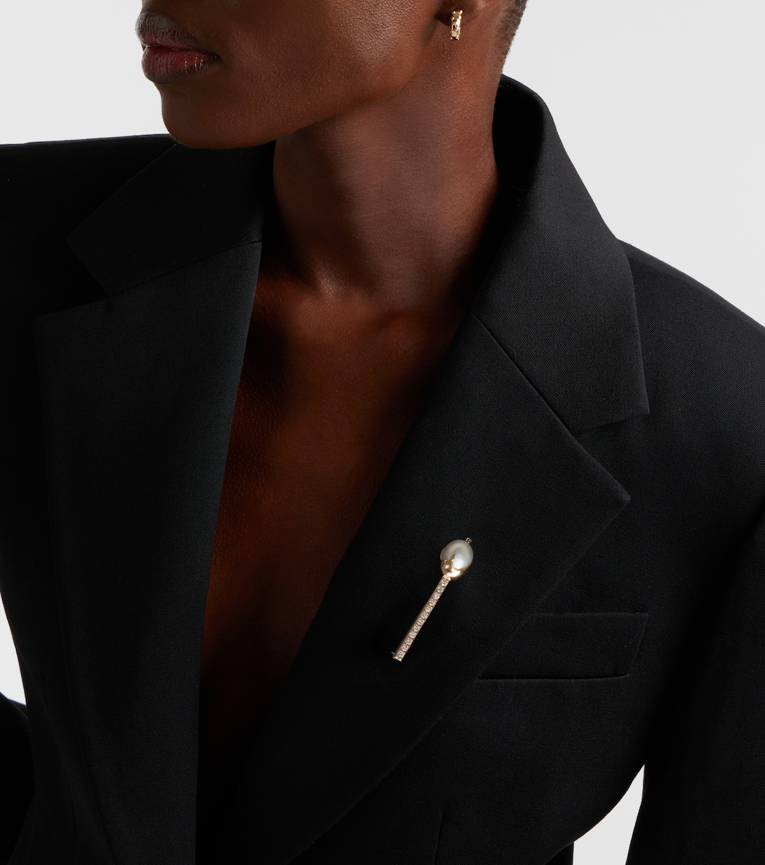 Broche en or 14 ct, diamants et perles | Mateo