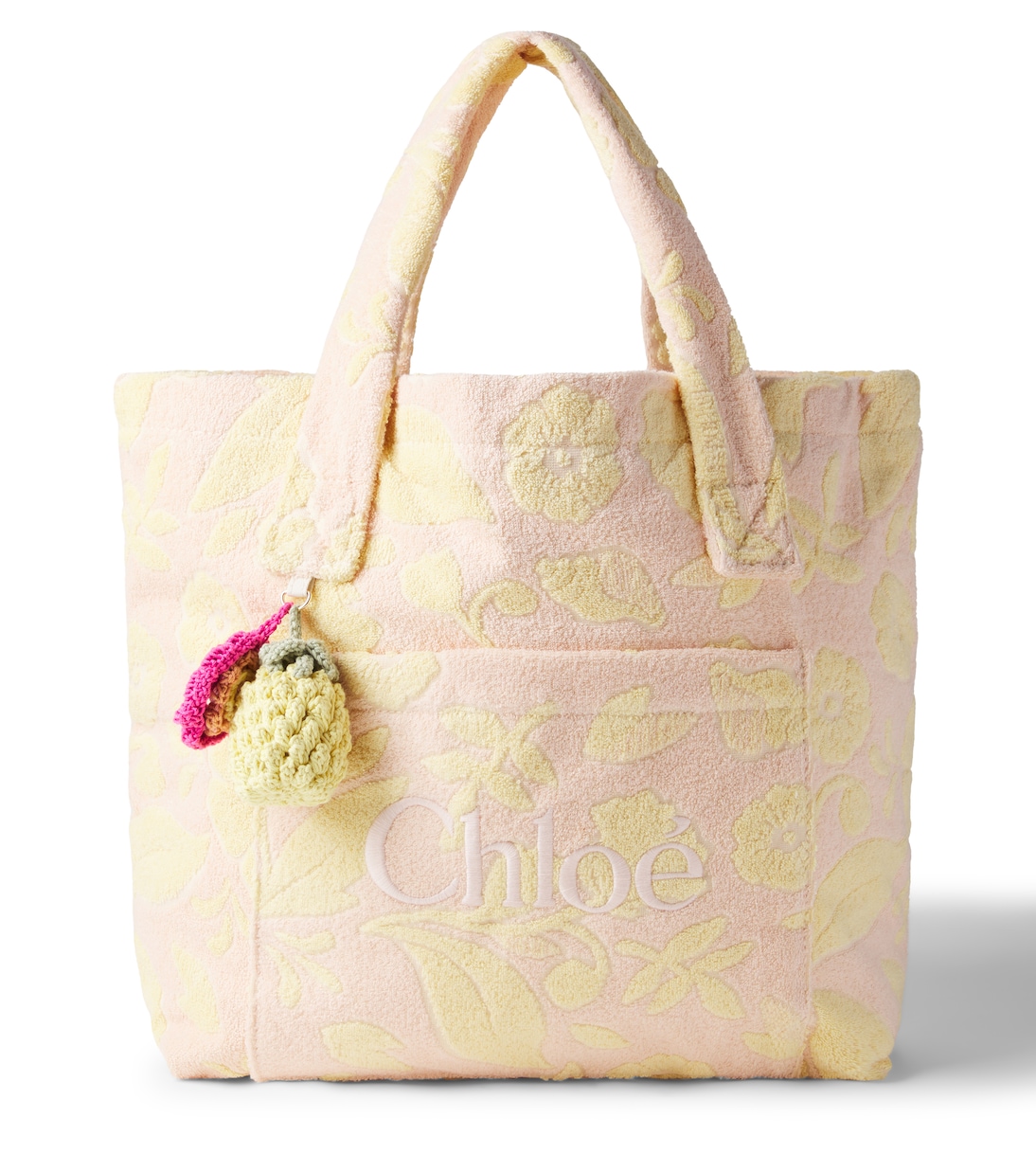 Floral cotton-blend terry diaper bag | Chloé Kids