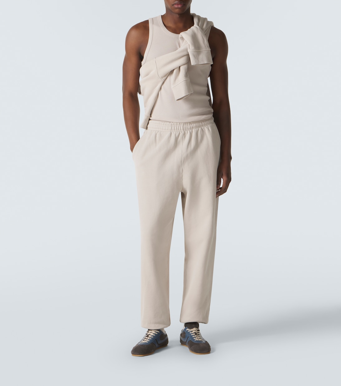 Cotton-blend fleece tank top | Entire Studios