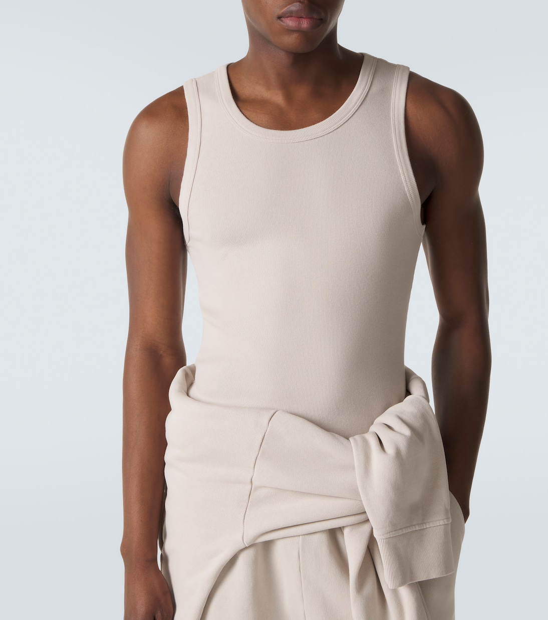 Cotton-blend fleece tank top | Entire Studios