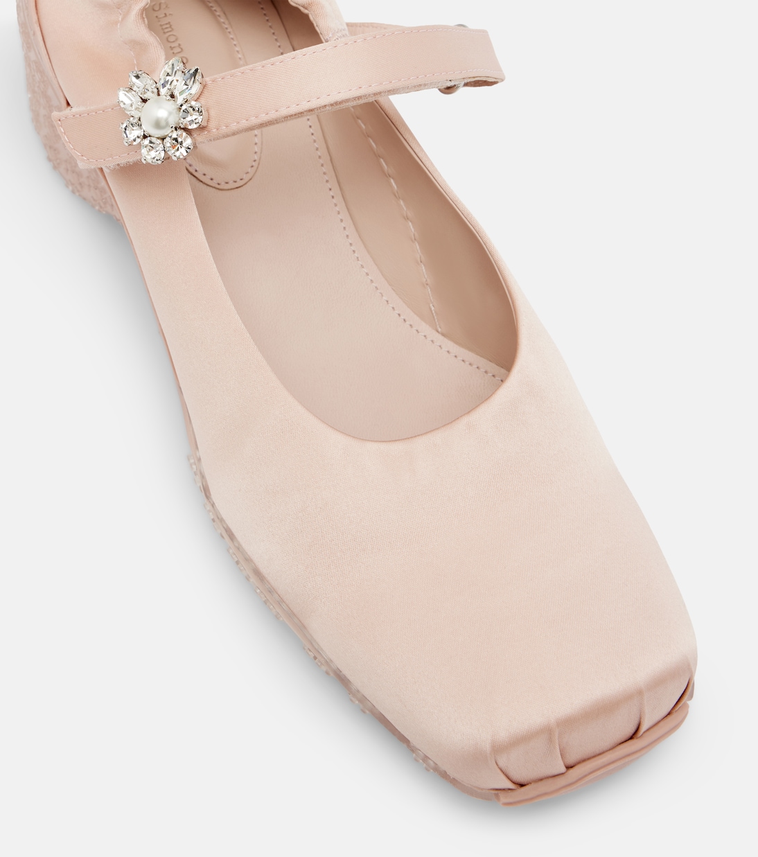 Verzierte Pumps Ballet Runner aus Satin | Simone Rocha