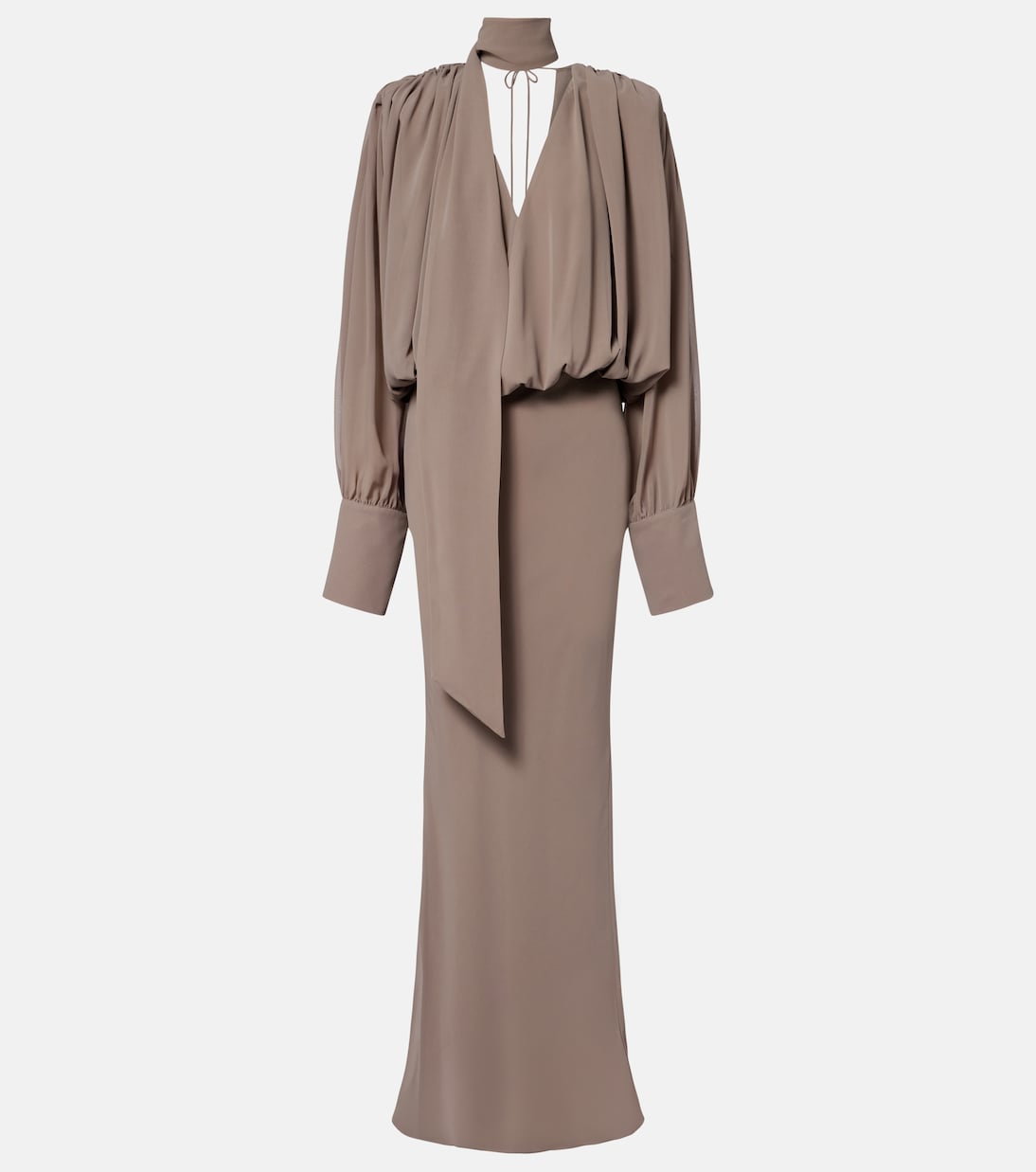 Vestido largo con pañuelo | Rotate