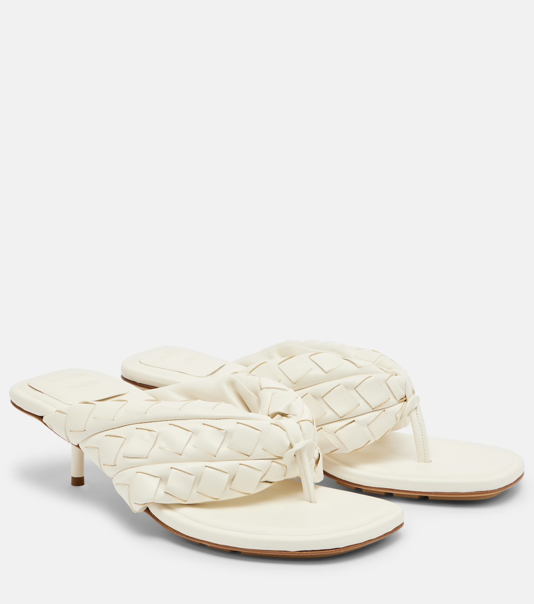 Salsa Intrecciato leather thong sandals | Bottega Veneta