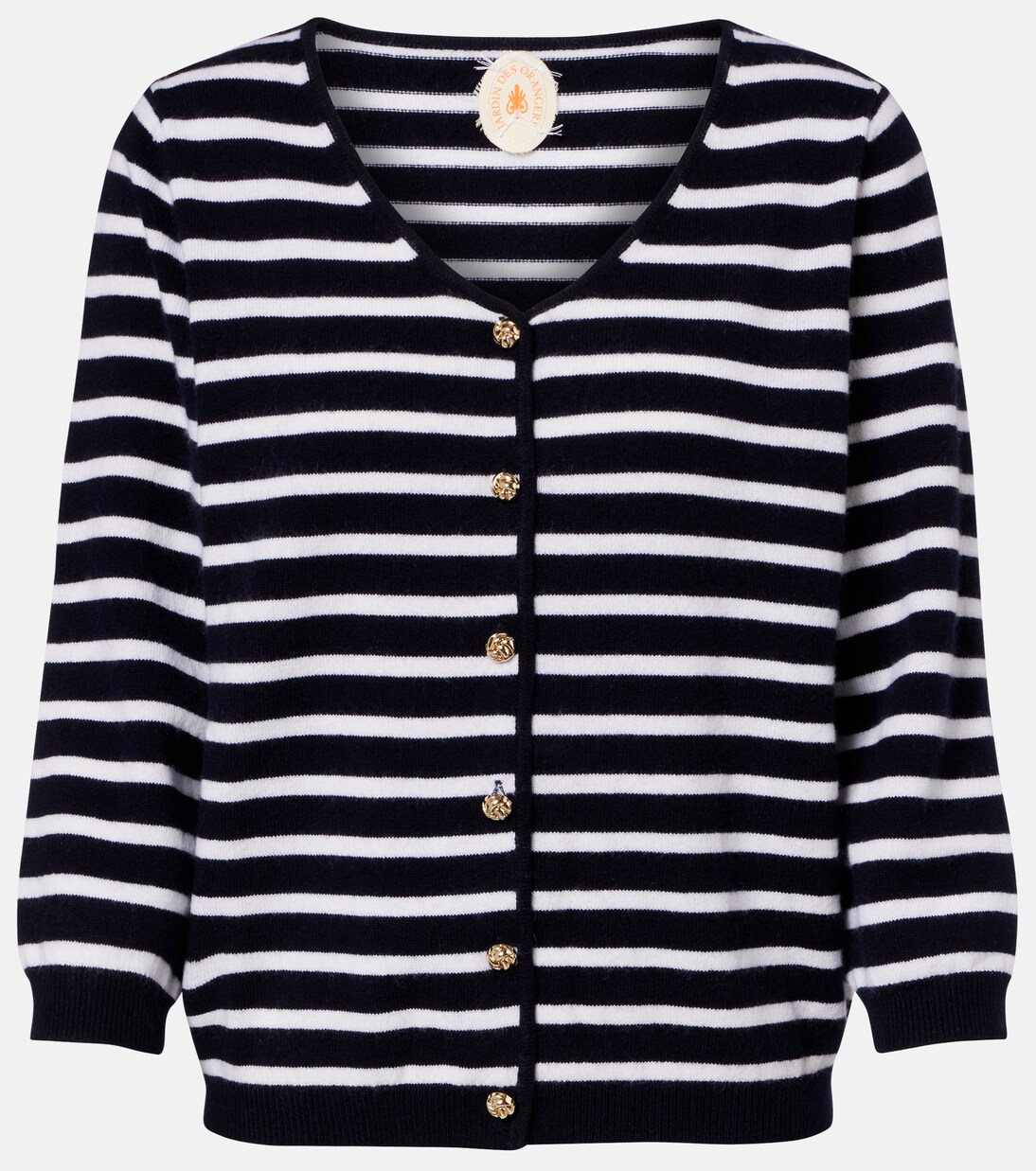 Striped cashmere cardigan | Jardin des Orangers