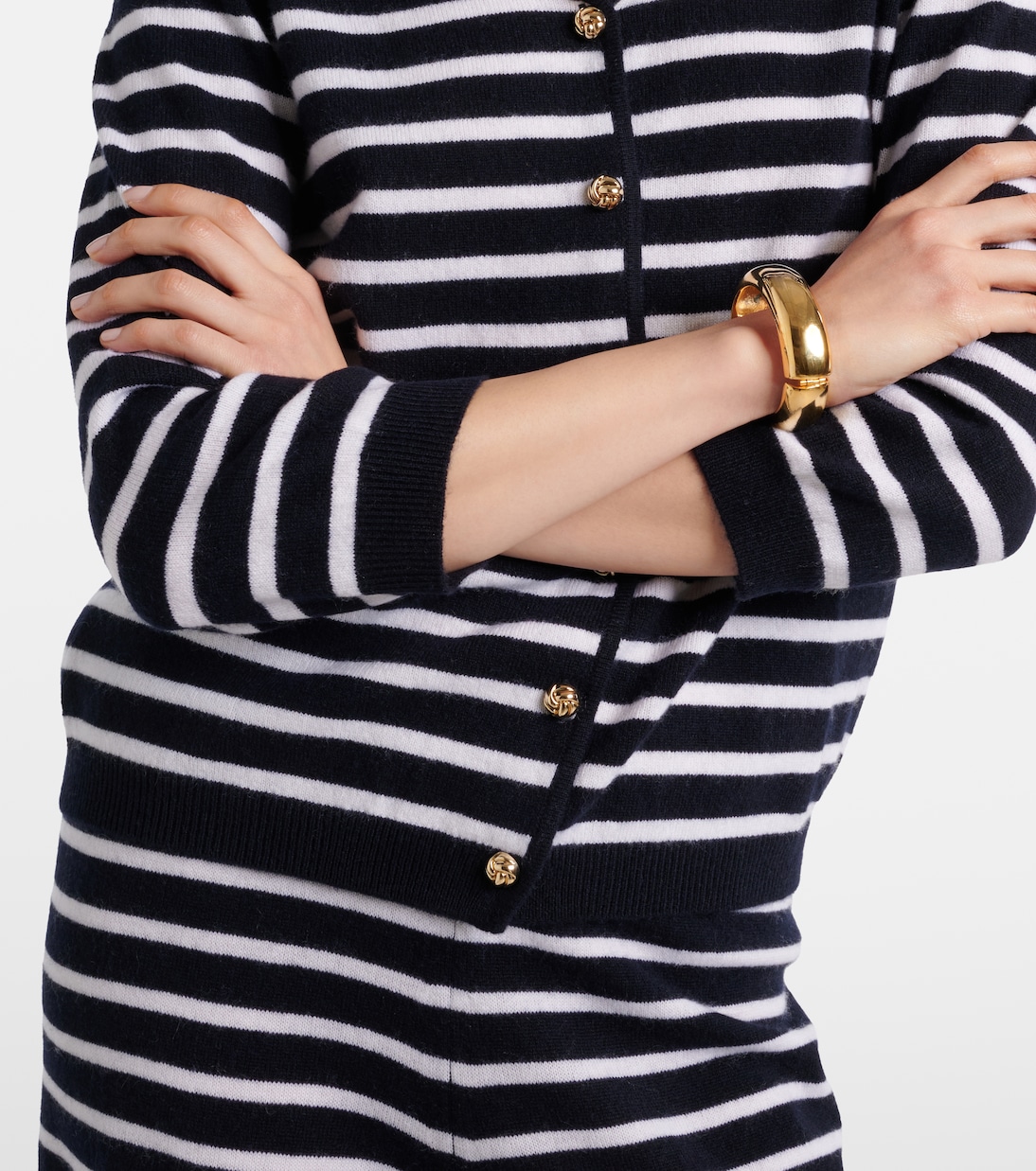 Striped cashmere cardigan | Jardin des Orangers