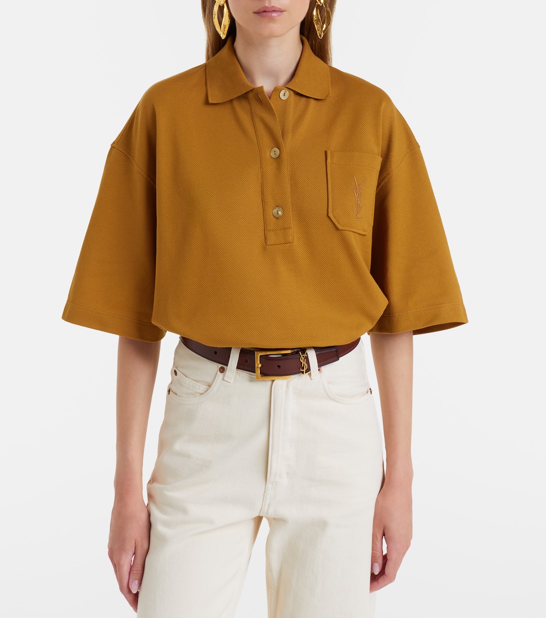 Cassandre cotton polo shirt | Saint Laurent