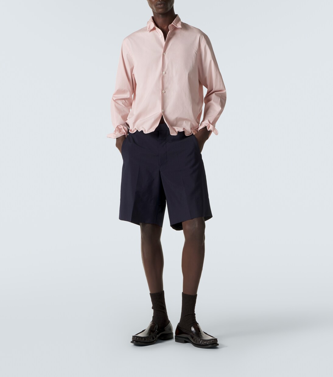 Bermuda-Shorts aus Wolle und Mohair | Prada