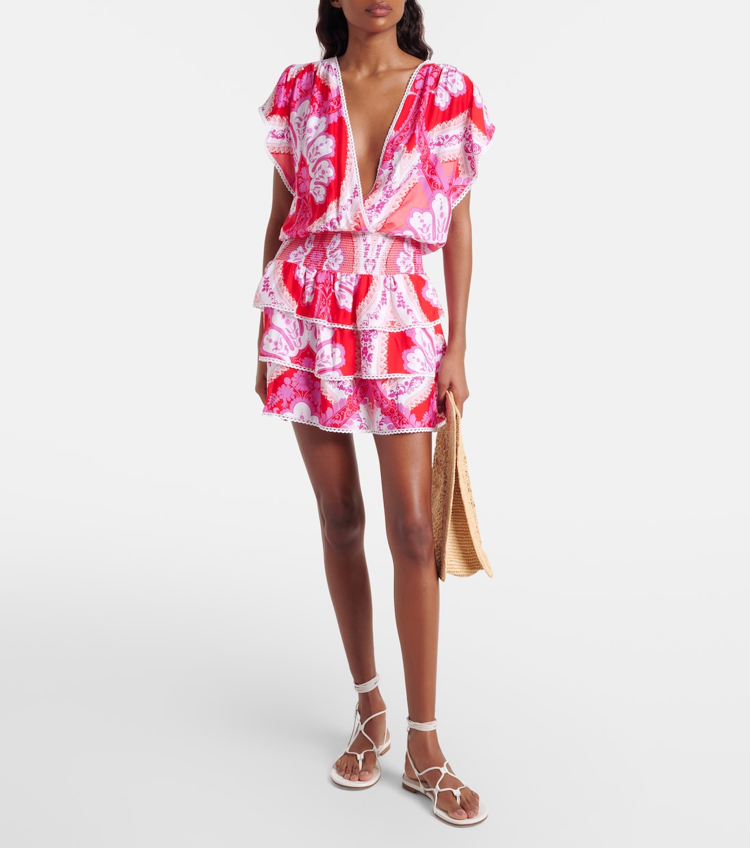 Jess printed tiered minidress | Melissa Odabash