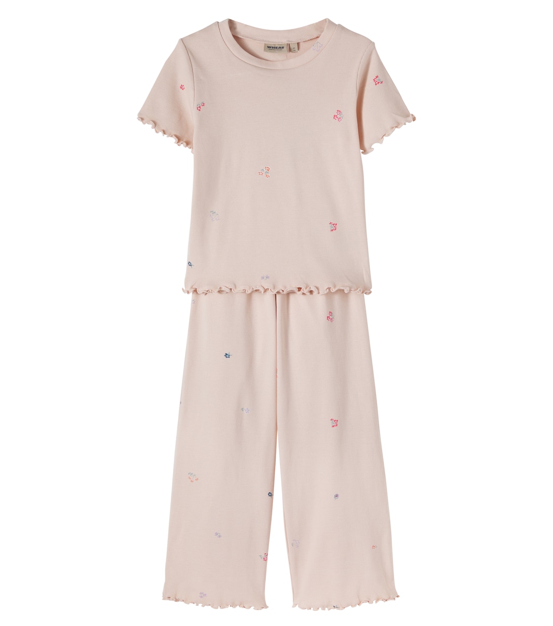 Set aus Top und Leggings aus Rippstrick | Wheat