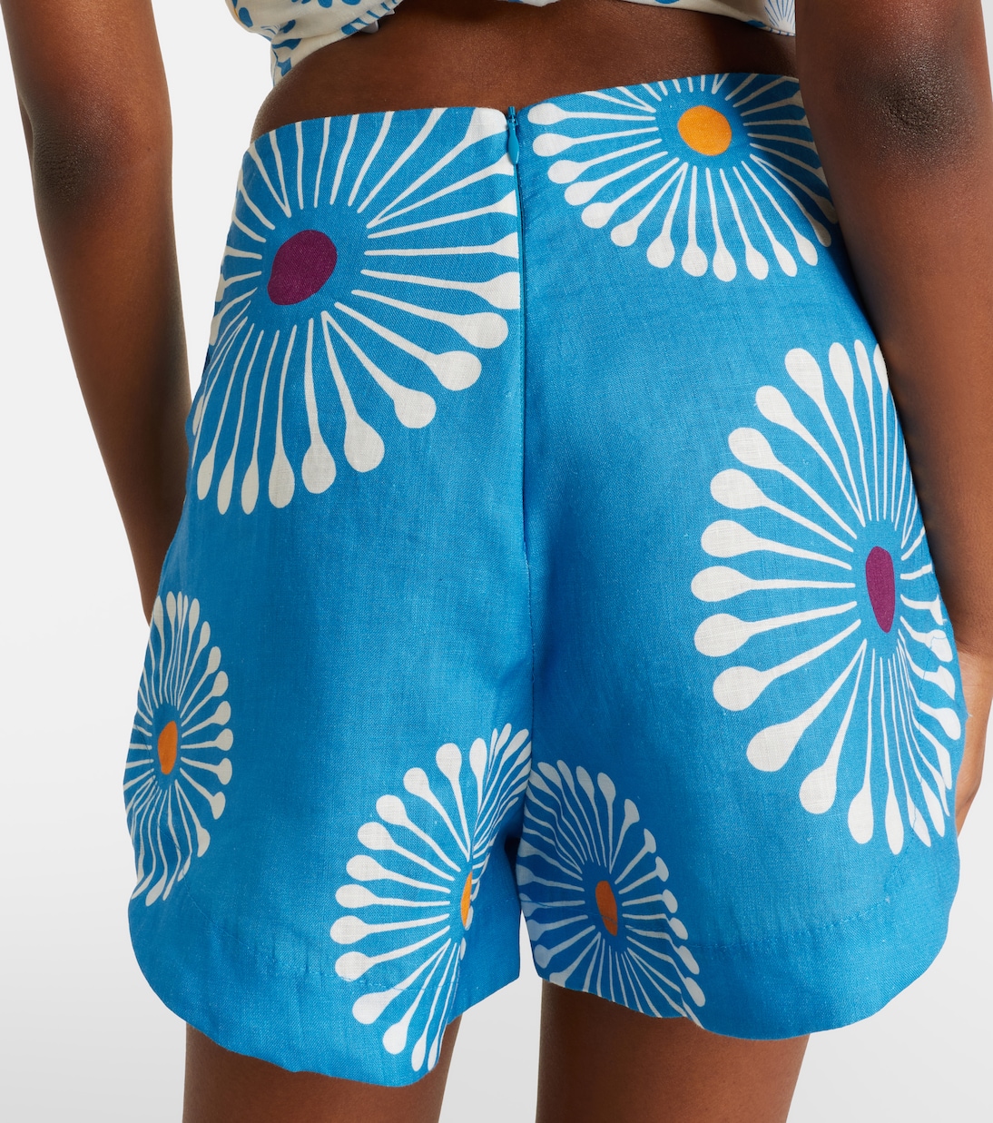 Bahamas floral linen shorts | Cala de la Cruz
