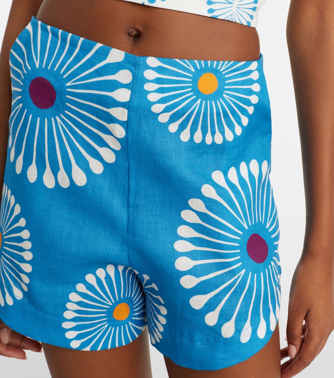 Bahamas floral linen shorts | Cala de la Cruz