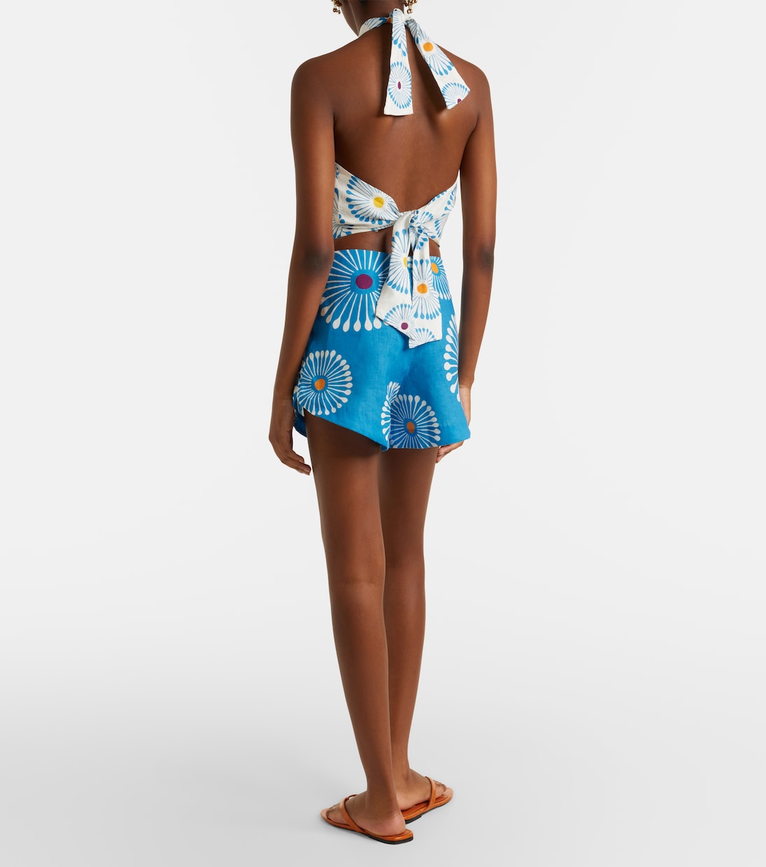 Bahamas floral linen shorts | Cala de la Cruz