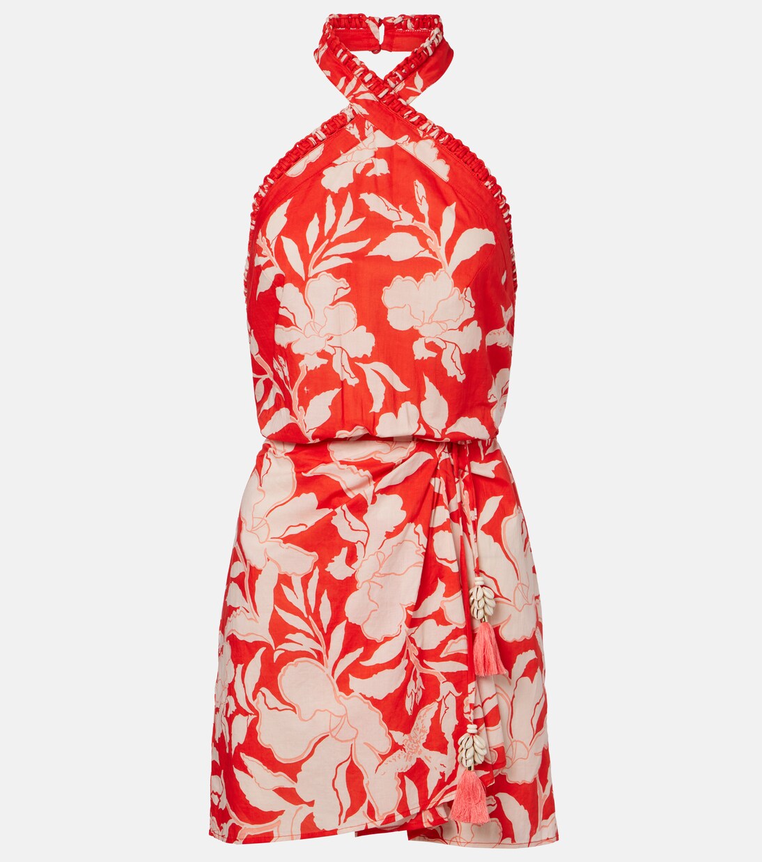Manon floral halterneck cotton minidress | Poupette St Barth
