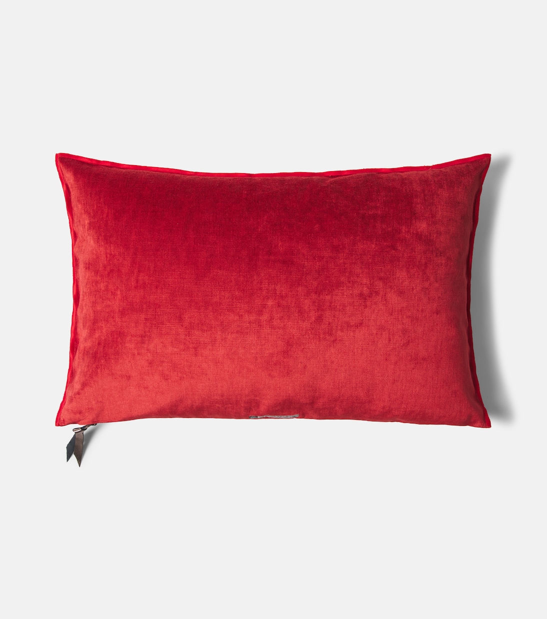 Leather-trimmed cushion | Maison de Vacances