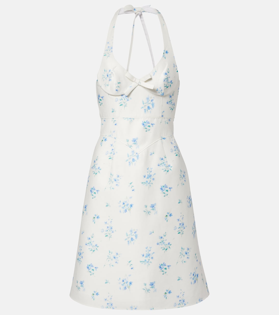 Floral halterneck cotton minidress | Shushu/Tong