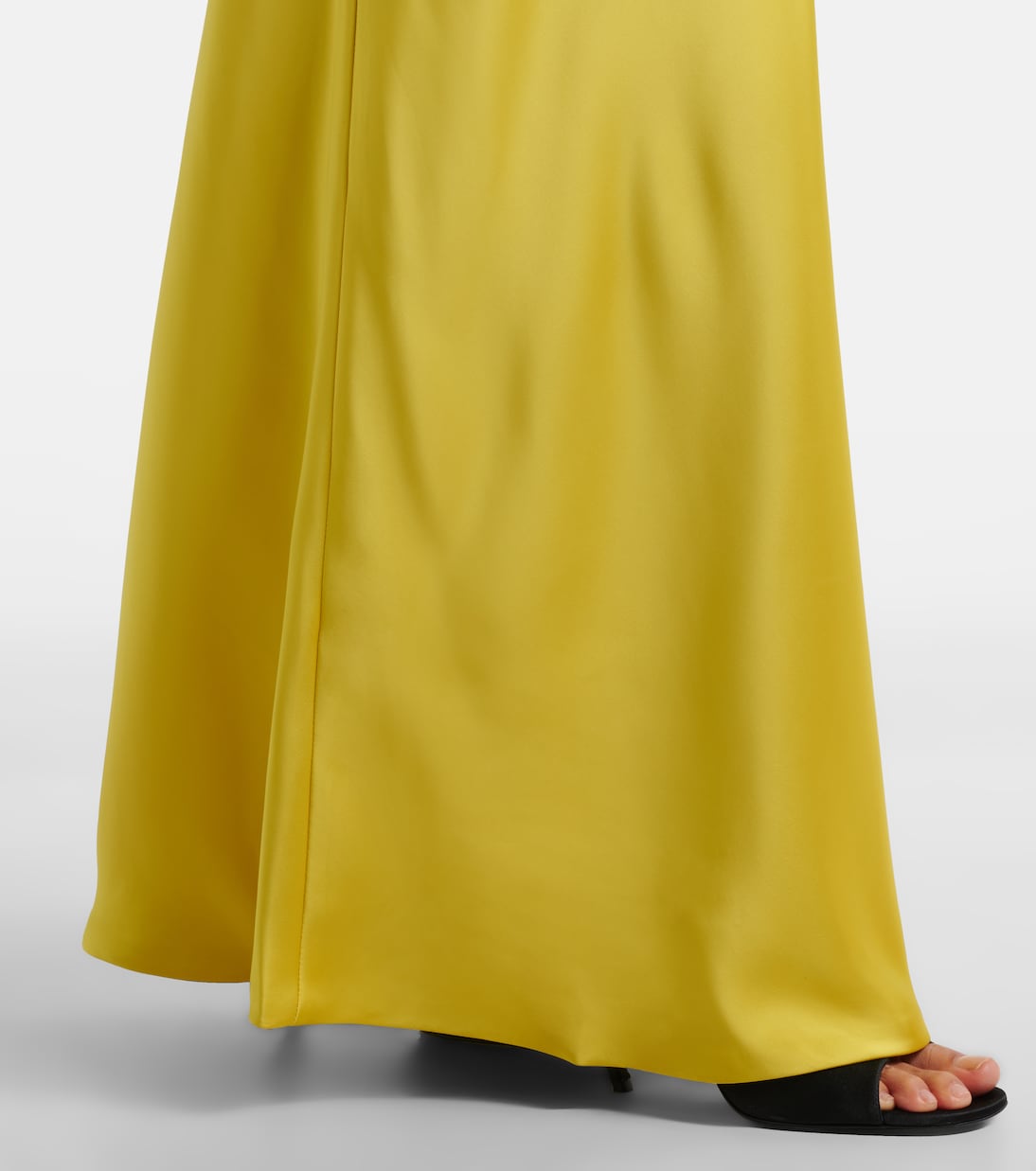 Bias off-shoulder satin gown | Norma Kamali