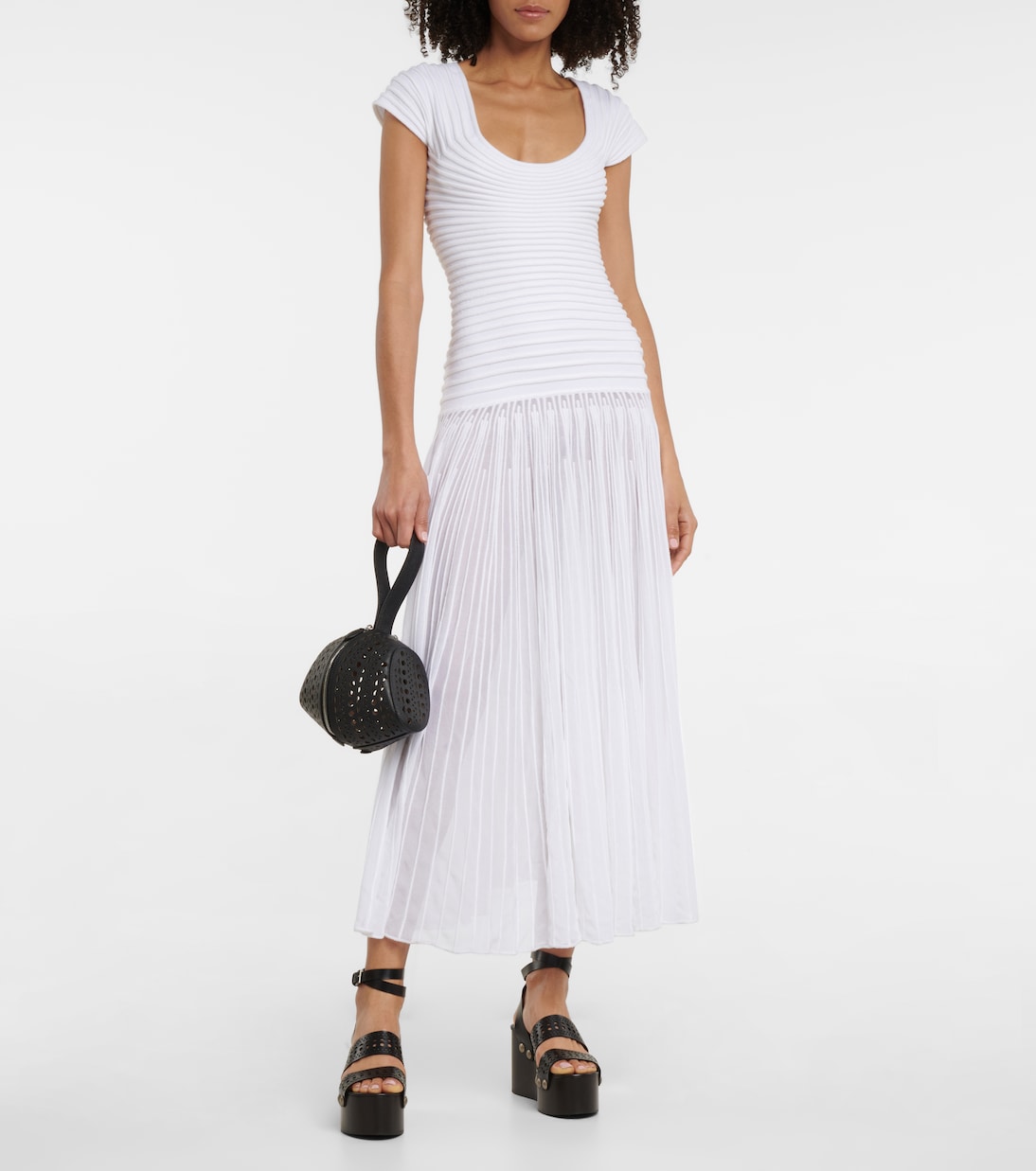 Sandales compensées en cuir | Alaïa