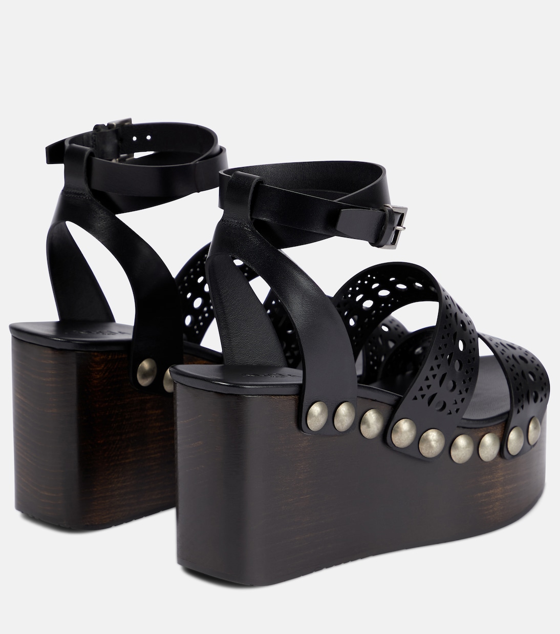 Sandales compensées en cuir | Alaïa