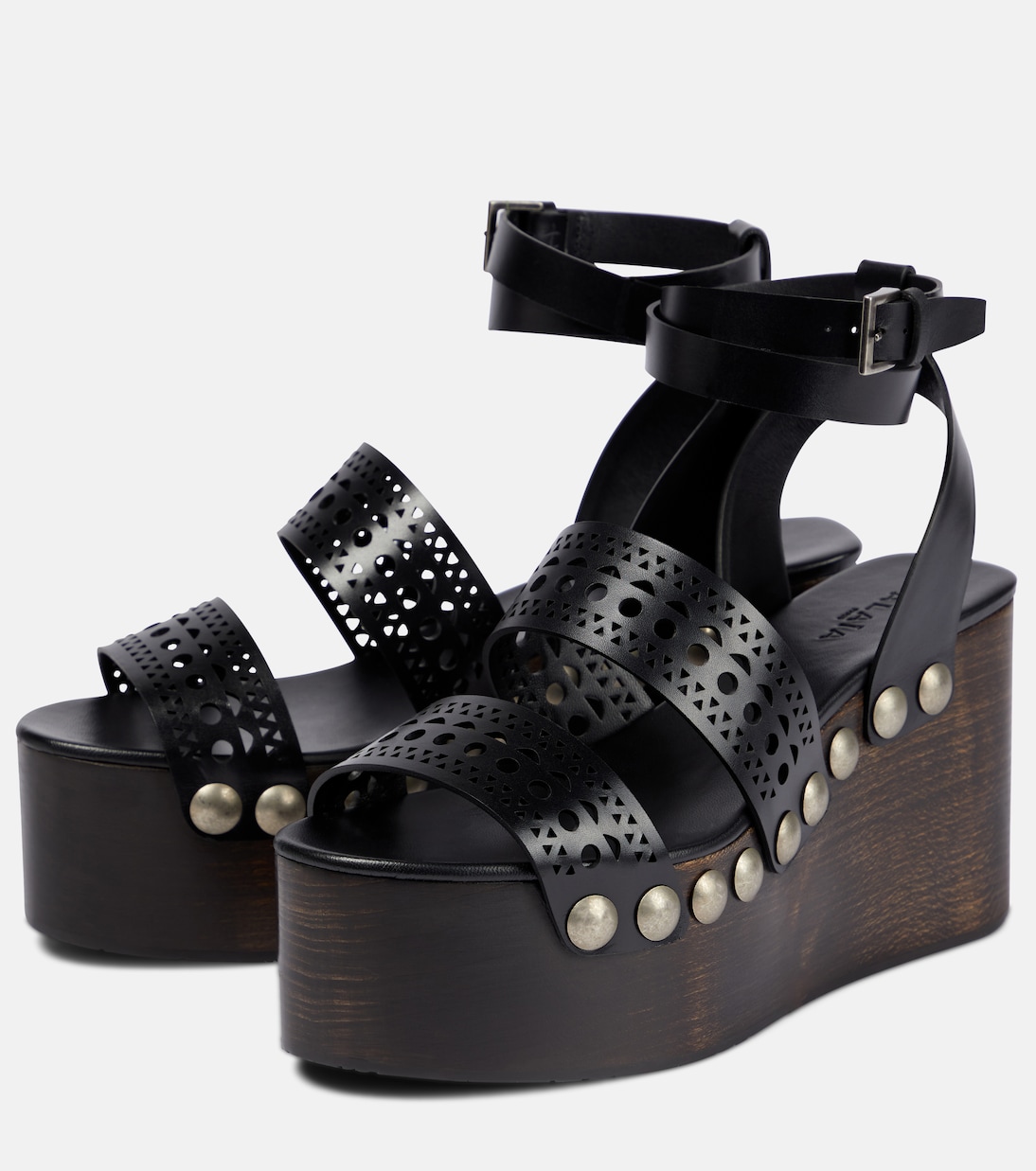 Sandales compensées en cuir | Alaïa