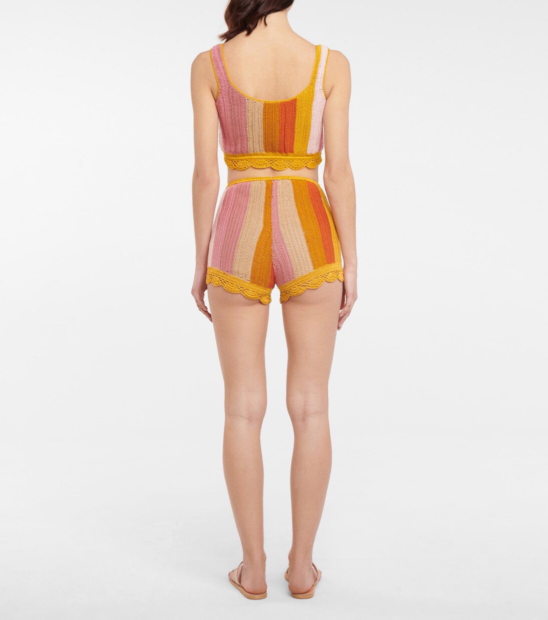 High-Rise Shorts Sunset aus Baumwolle | Anna Kosturova