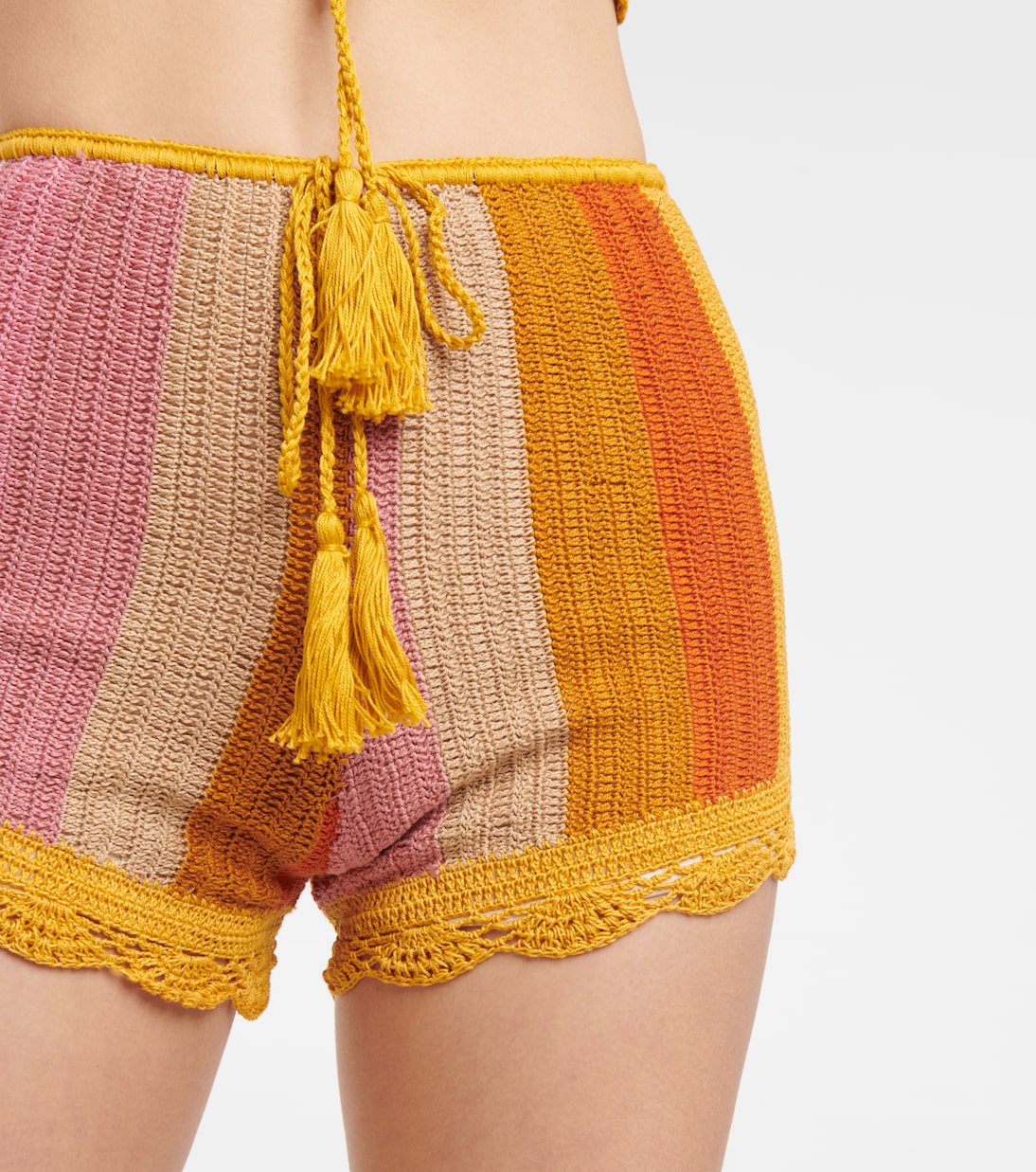 High-Rise Shorts Sunset aus Baumwolle | Anna Kosturova