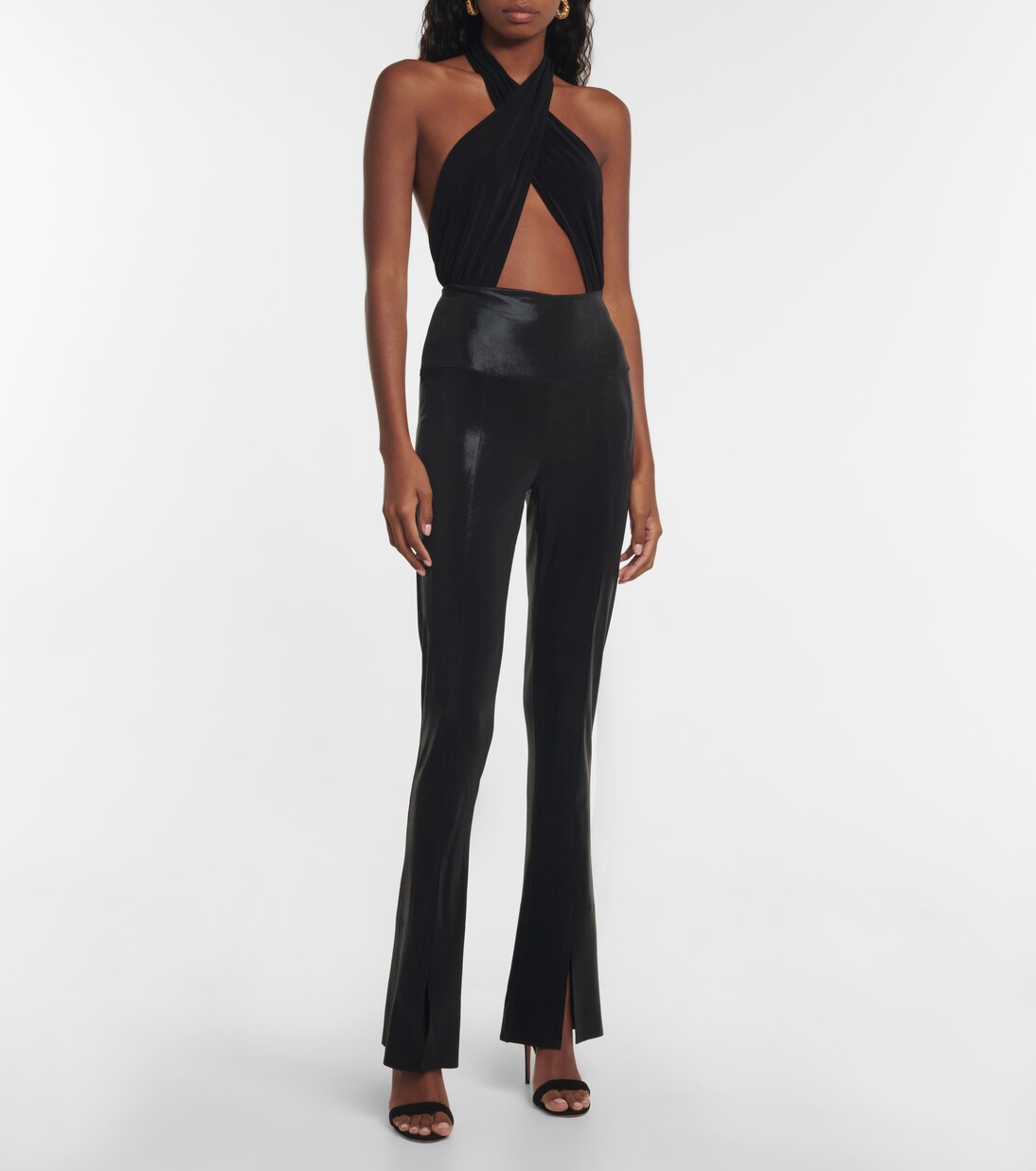Crossover halterneck bodysuit | Norma Kamali