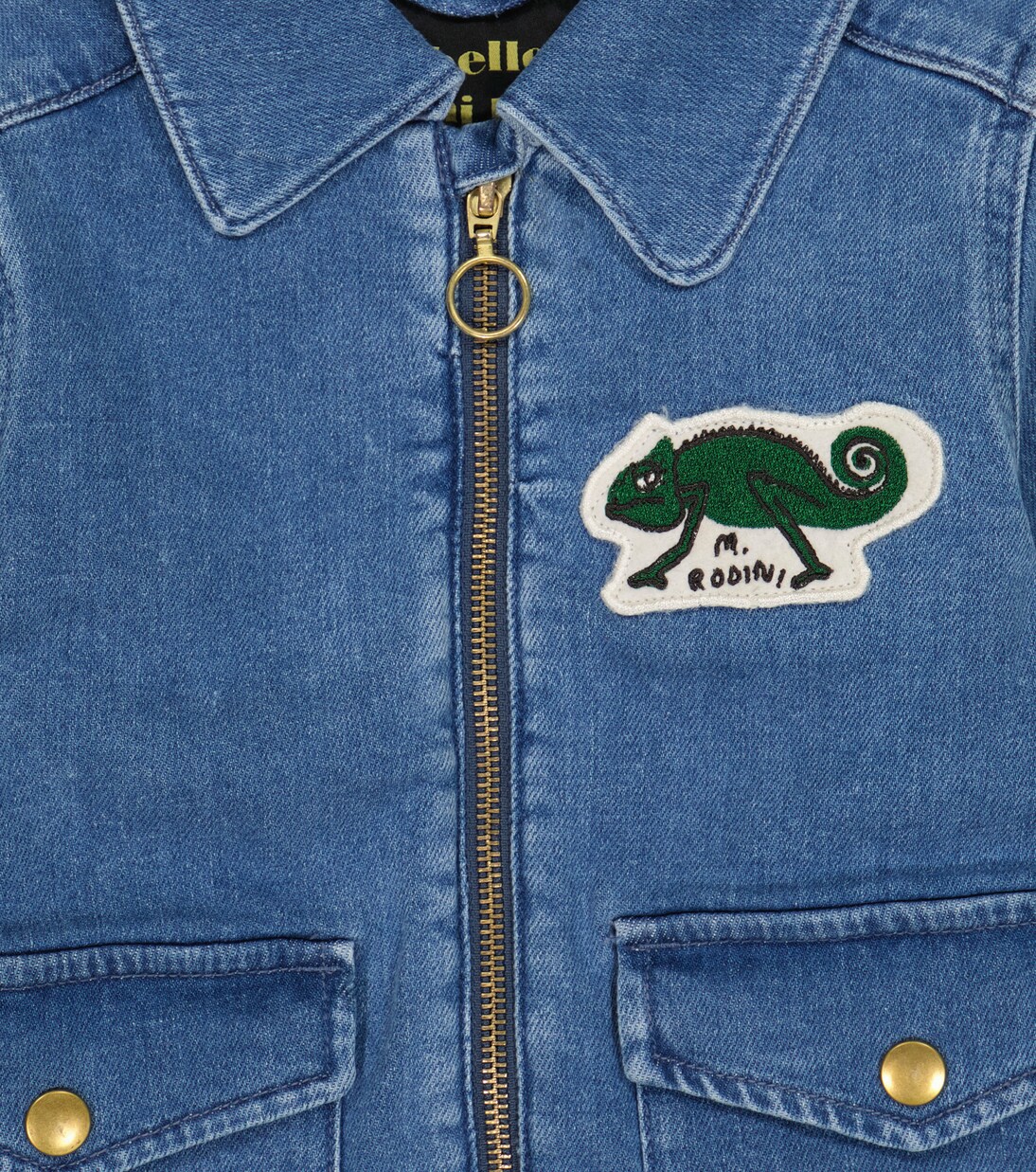 Denim embroidered jacket | Mini Rodini