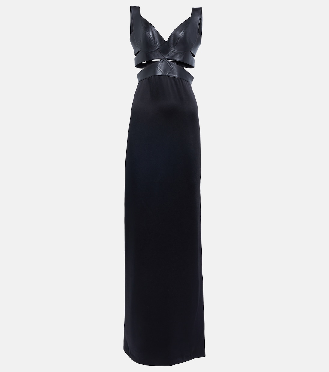Robe mit Leder | Alaïa
