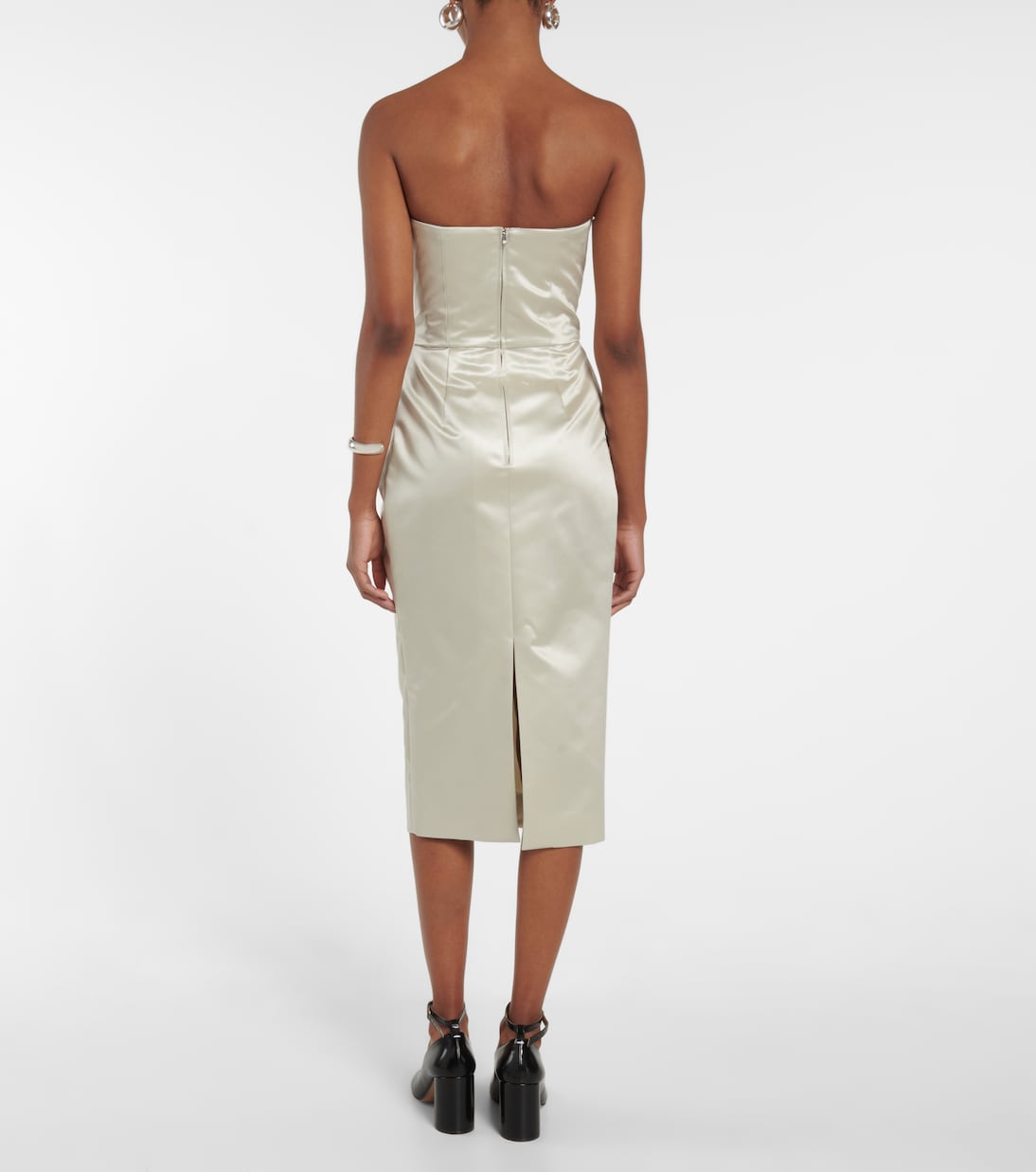 Robe midi en satin | Maison Margiela