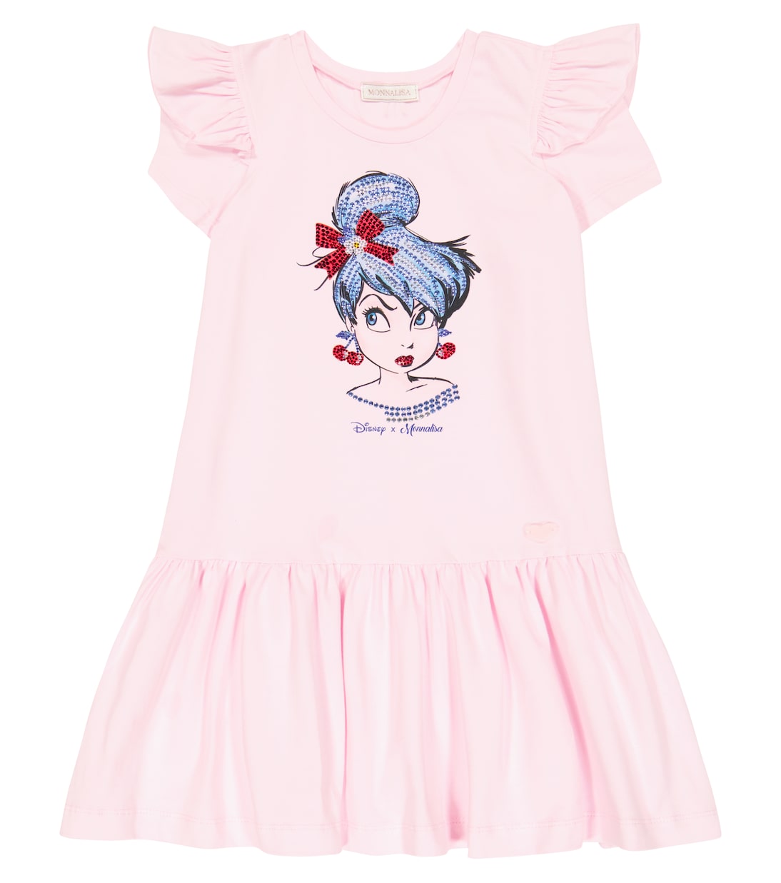 x Disney® embellished jersey dress | Monnalisa