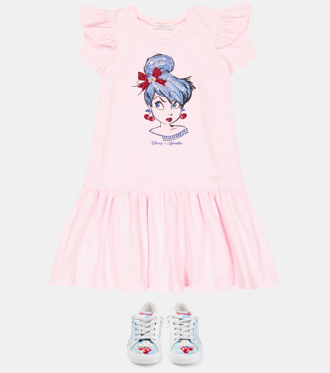 x Disney® embellished jersey dress | Monnalisa