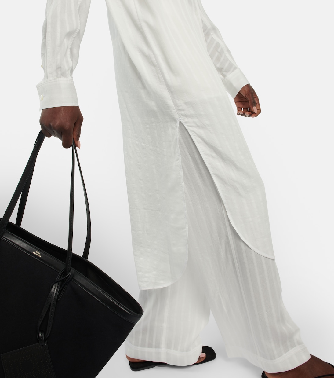 Robe chemise rayée en jacquard | Toteme