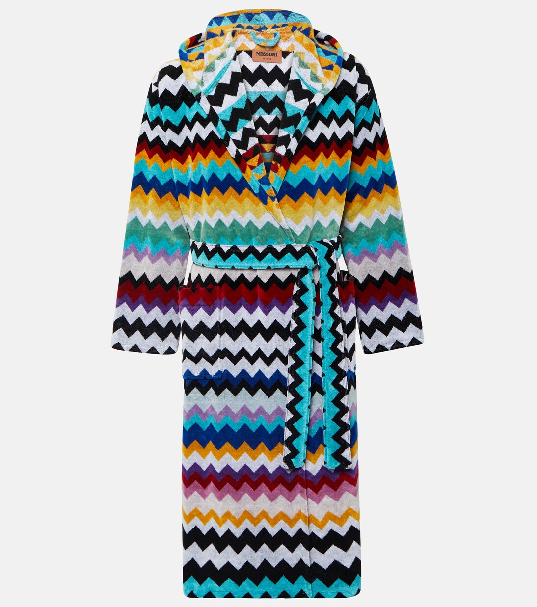 Cyrus Zigzag cotton terry bathrobe | Missoni