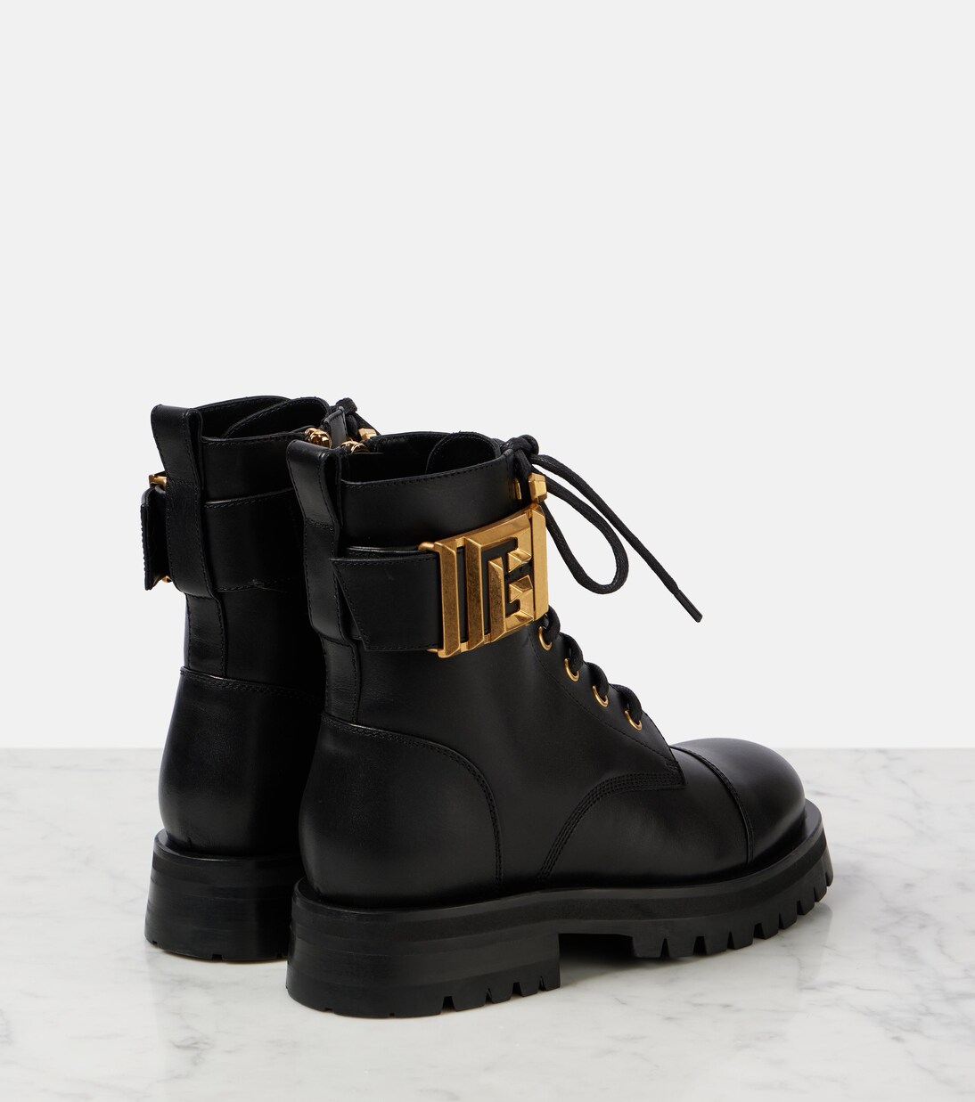 Romy leather lace-up boots | Balmain