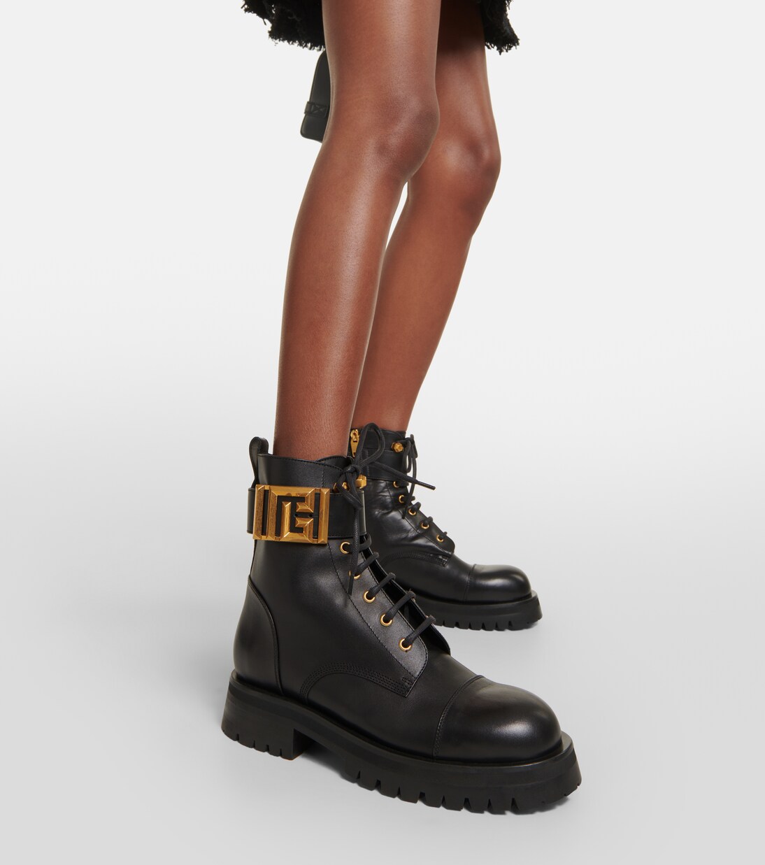 Romy leather lace-up boots | Balmain