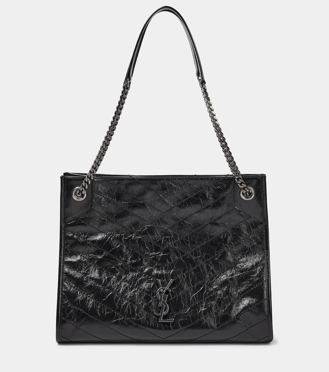 Niki crinkled leather shopper | Saint Laurent